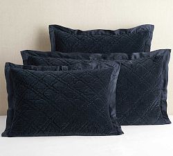 Washed Velvet Silk Blend Quilted Sham