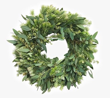 Fresh Wooly Bush and Eucalyptus Wreaths thumbnail 5