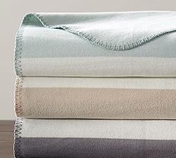 Personalized Striped Reversible Throw