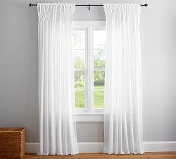 Smocked Organic Sheer Curtain