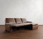 Turner Square Arm Leather Power Reclining Chaise Sectional (105"&ndash;117")