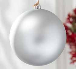 Outdoor Oversized Ornament, Set of 2 - Silver
