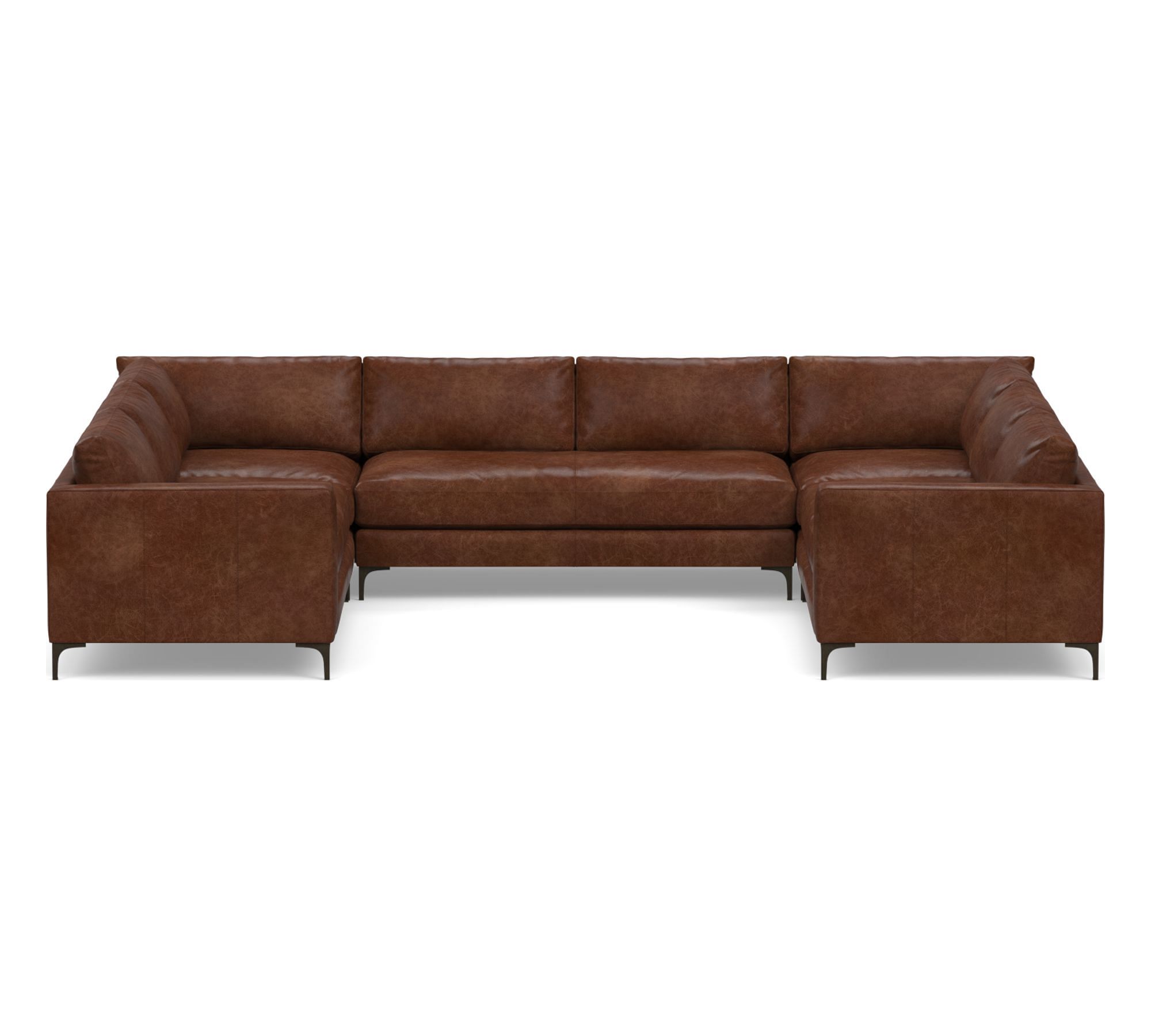 Jake Leather U-Shaped Sectional (145") - thumbnail 5