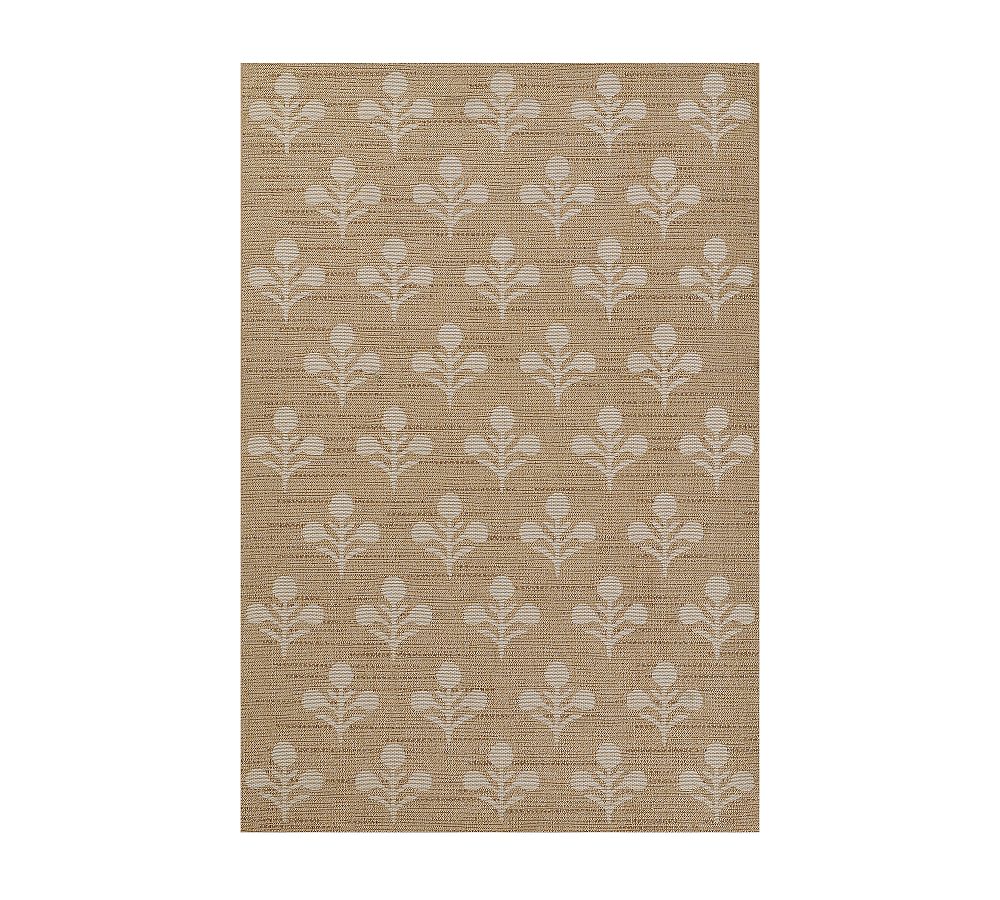 Bloom Outdoor Rug - 5'3" X 7', Beige