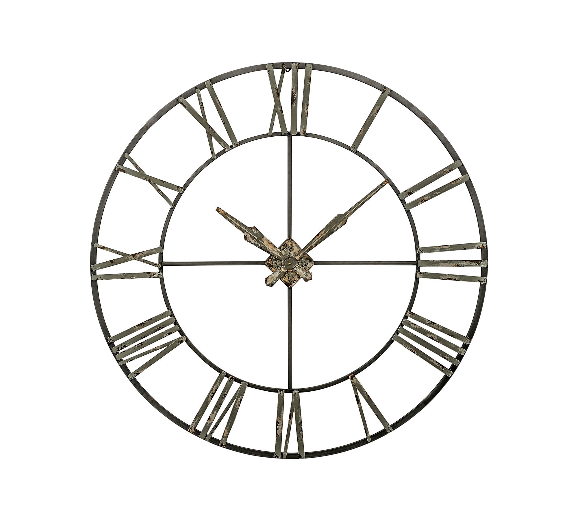 Oversized Galvanized Wall Clock