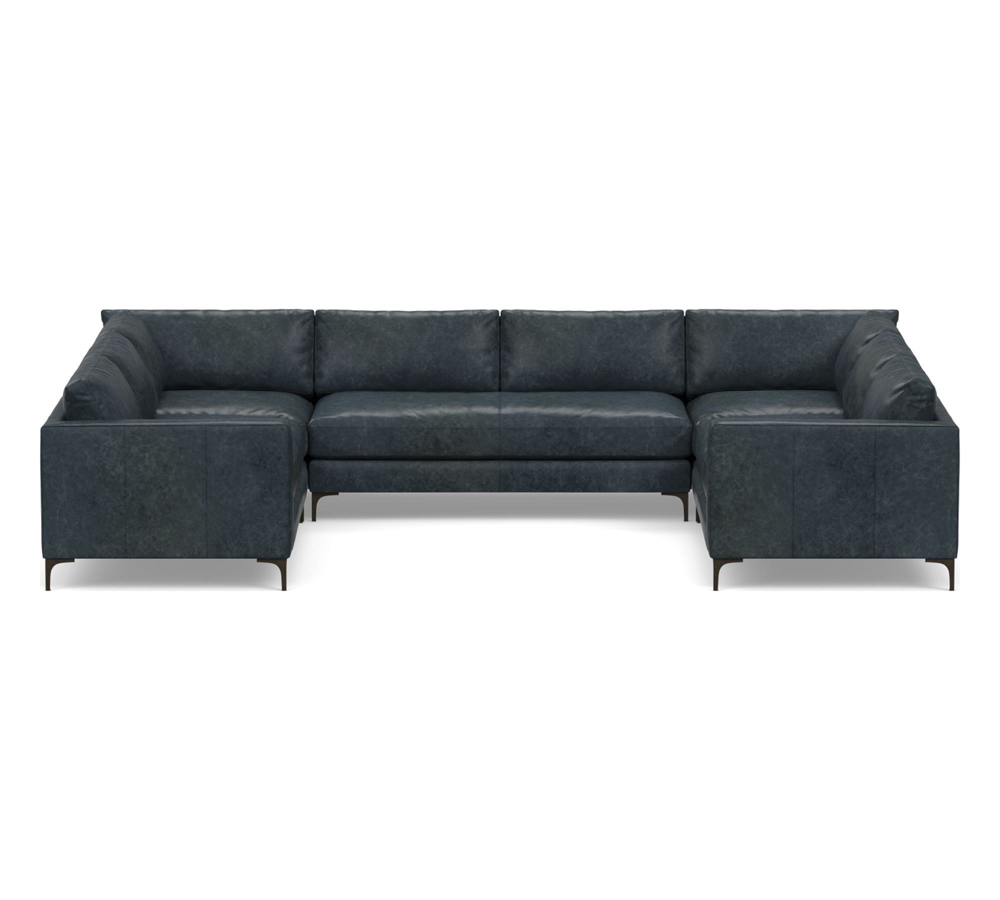 Jake Leather U-Shaped Sectional (145") - thumbnail 2