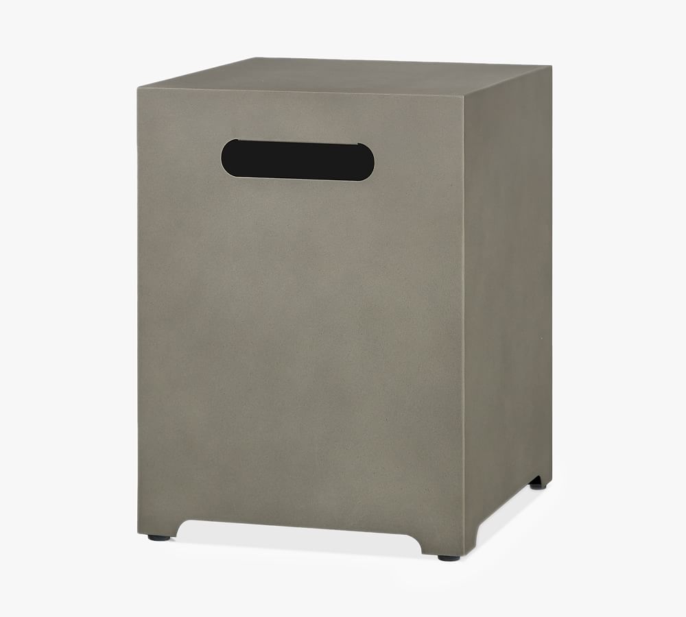 Burrows Steel Square Propane Tank Storage Cover (15") - Mist Gray