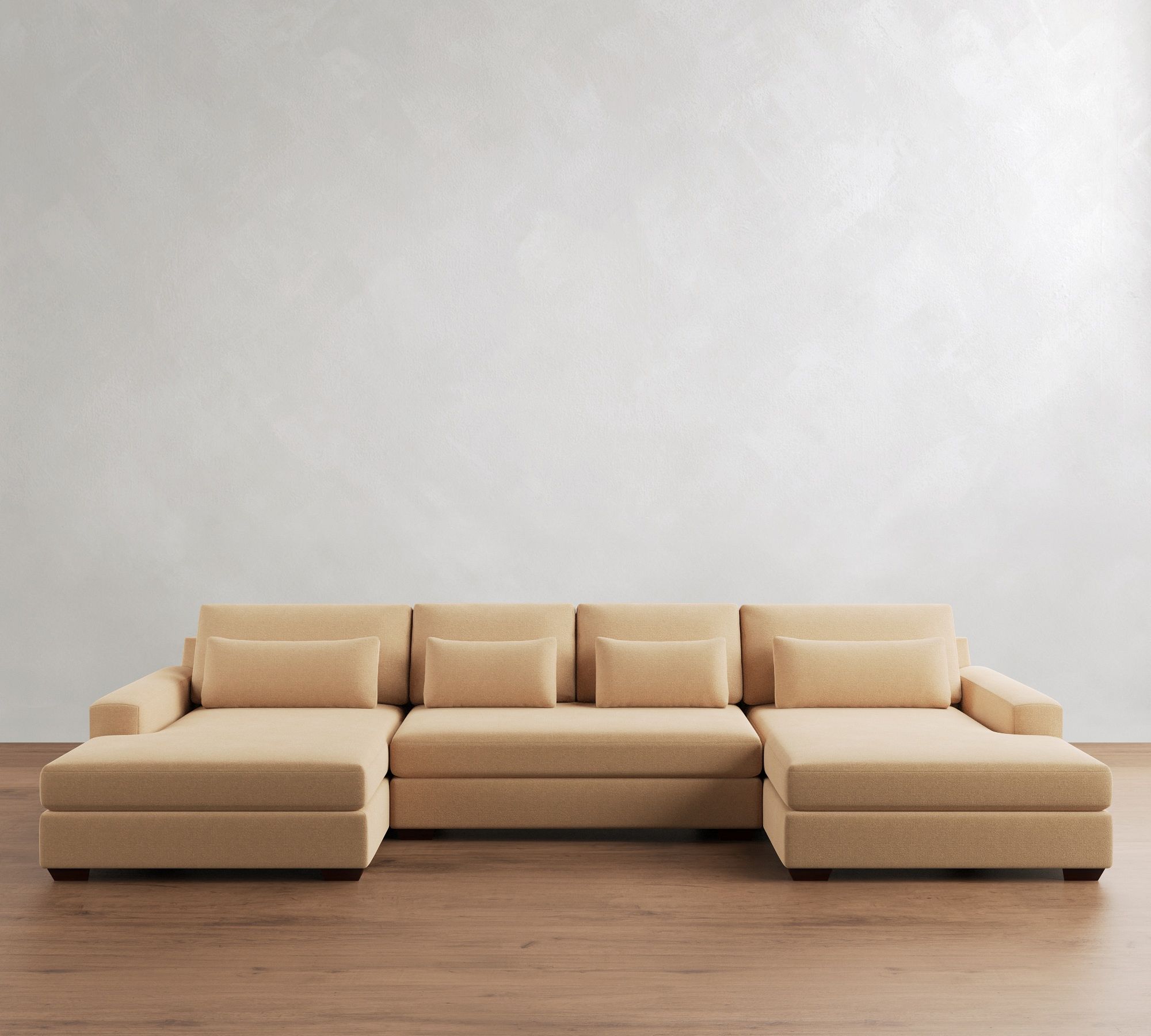 Big Sur Square Arm Deep Seat Double Chaise Sectional (146"–198")