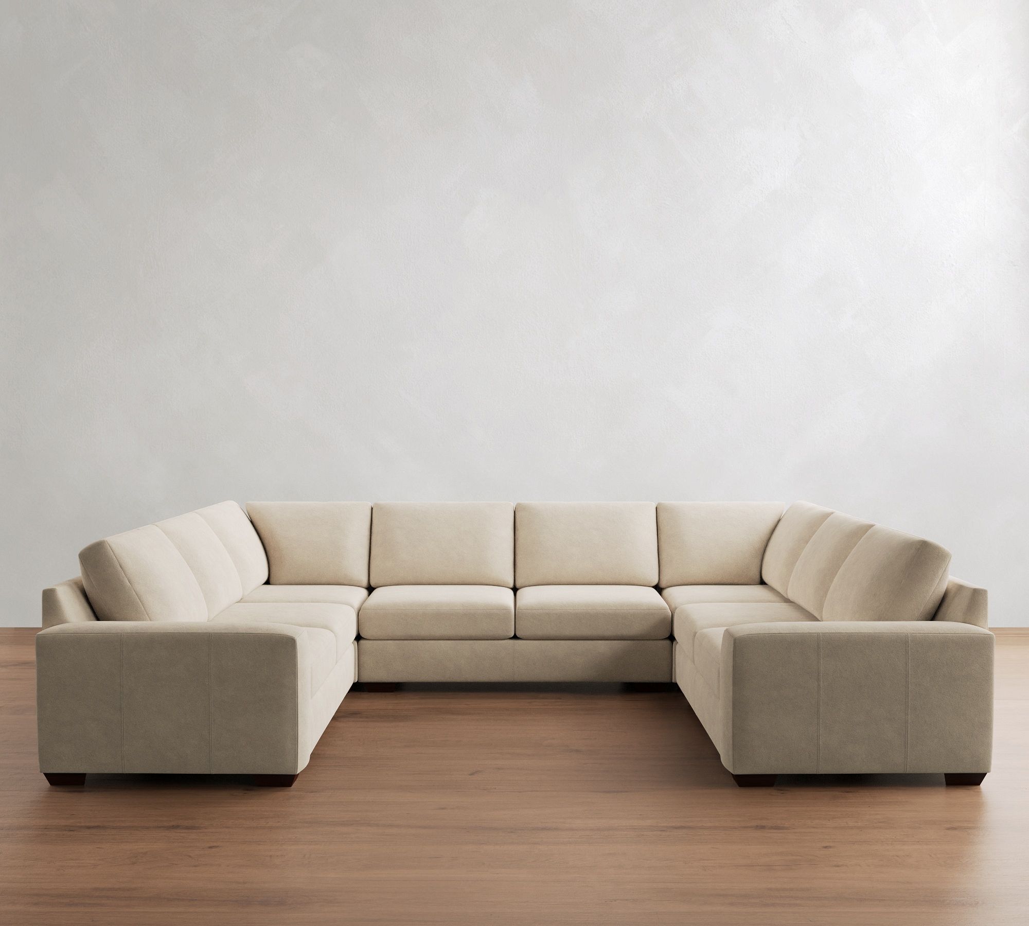 Big Sur Square Arm Leather U-Shaped Sectional (147"&ndash;179) - thumbnail 10