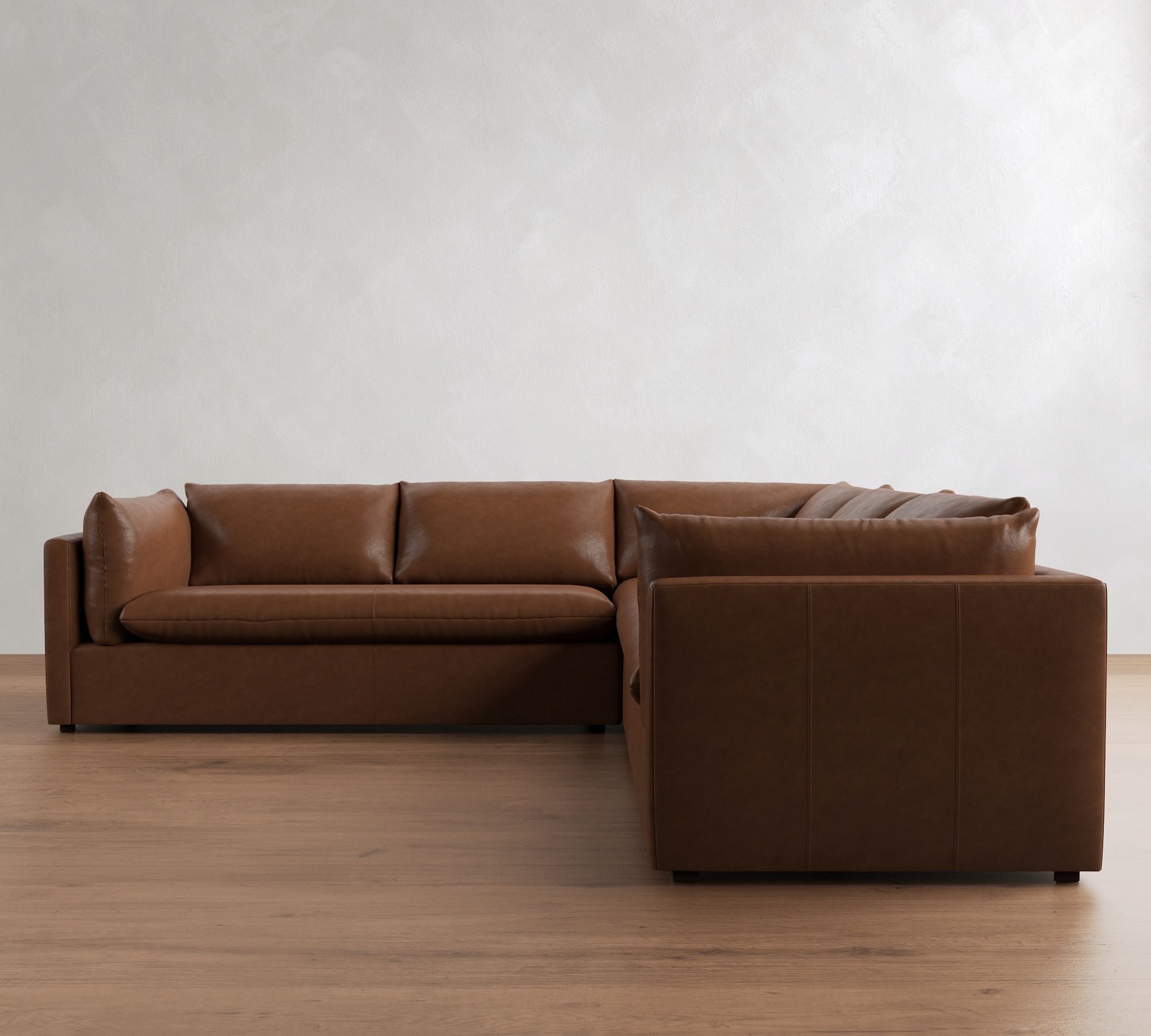Palmetto Leather 2-Piece L-Shaped Sectional (117") - thumbnail 6