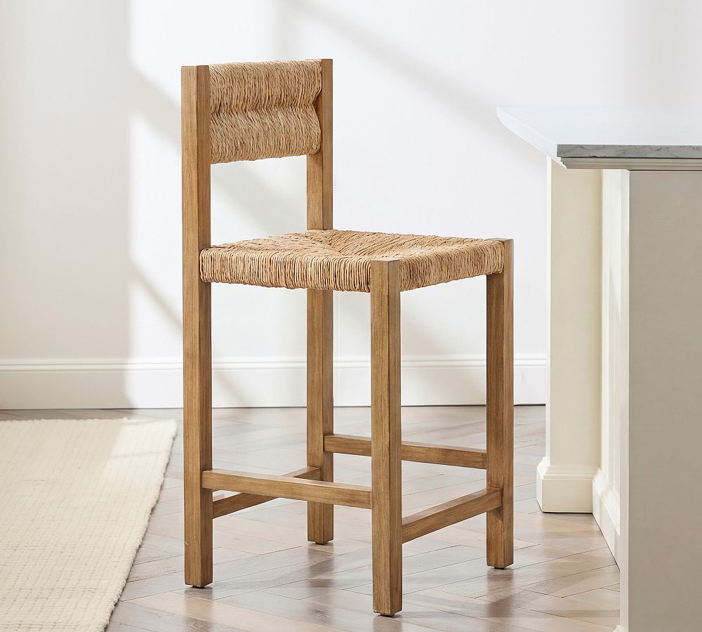 Malibu Woven Stool by Pottery Barn