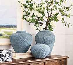 Textured Earthenware Vase