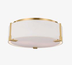 Sofia Linen Drum Medium Flushmount (14")