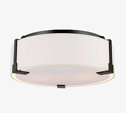 Sofia Linen Drum Medium Flushmount (14")