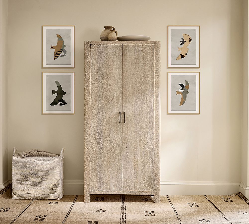 Neutral Flock Framed Print by Pottery Barn