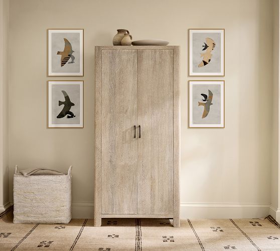 Neutral Flock Framed Print