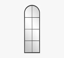 Eva Skinny Windowpane Arch Wall Mirror