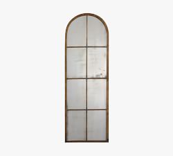 Eva Skinny Windowpane Arch Wall Mirror