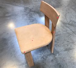 Open Box: Aldon Leather Dining Chair - Keystone Sandstone Leather, Maize