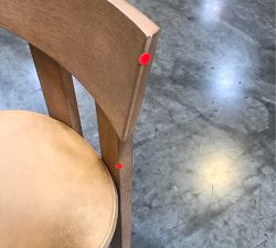 Open Box: Aldon Leather Dining Chair - Keystone Sandstone Leather, Maize