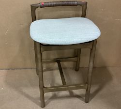 Open Box: Axel Upholstered Counter Stool (26") - Sienna Brown, Alcala Wheat