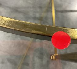 Open Box: Everson Round Dining Table (52") - Antique Brass