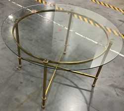 Open Box: Everson Round Dining Table (52") - Antique Brass
