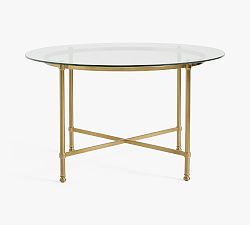 Open Box: Everson Round Dining Table (52") - Antique Brass