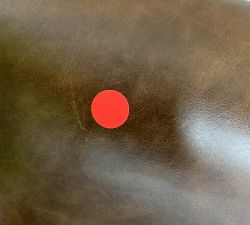 Open Box: Irving Roll Arm Leather Armchair with Nailheads (33") - Statesville Molasses, Coffee