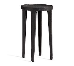 Open Box: Jamie Round Metal Accent Table (12") - Black