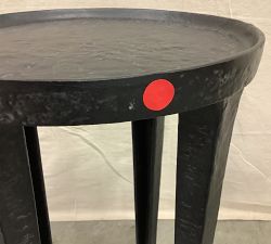 Open Box: Jamie Round Metal Accent Table (12") - Black