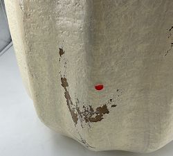 Open Box: Modern Rustic Fluted Outdoor Planter, X-Large (20"D x 20"H) - White