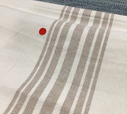 Open Box: Riviera Striped Roman Blackout Shade (26"W x 64"L) - Sandalwood