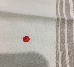 Open Box: Riviera Striped Roman Blackout Shade (26"W x 64"L) - Sandalwood