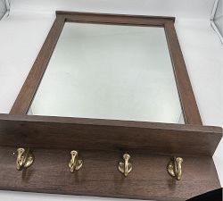 Open Box: Summerville Mirror With Hooks - Tuscan Brown