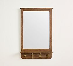 Open Box: Summerville Mirror With Hooks - Tuscan Brown