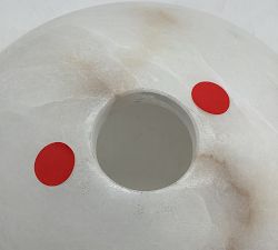 Open Box: Windham Alabaster Dome Pendant (12") - Tumbled Brass