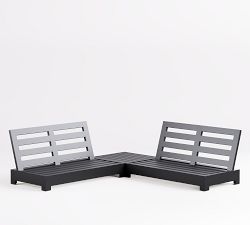 Malibu Metal Platform 3-Piece Outdoor Loveseat Sectional (99")