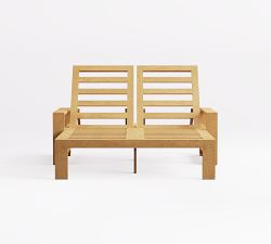 Malibu Teak Outdoor Double Chaise Lounge