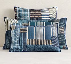 Audrey Striped Patchwork Quilted Sham