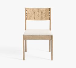 Open Box: Newport Woven Dining Chair - Boucle Oatmeal, Mist