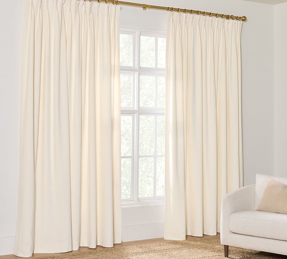 Velvet Twill Pinch Pleat Curtain by Pottery Barn