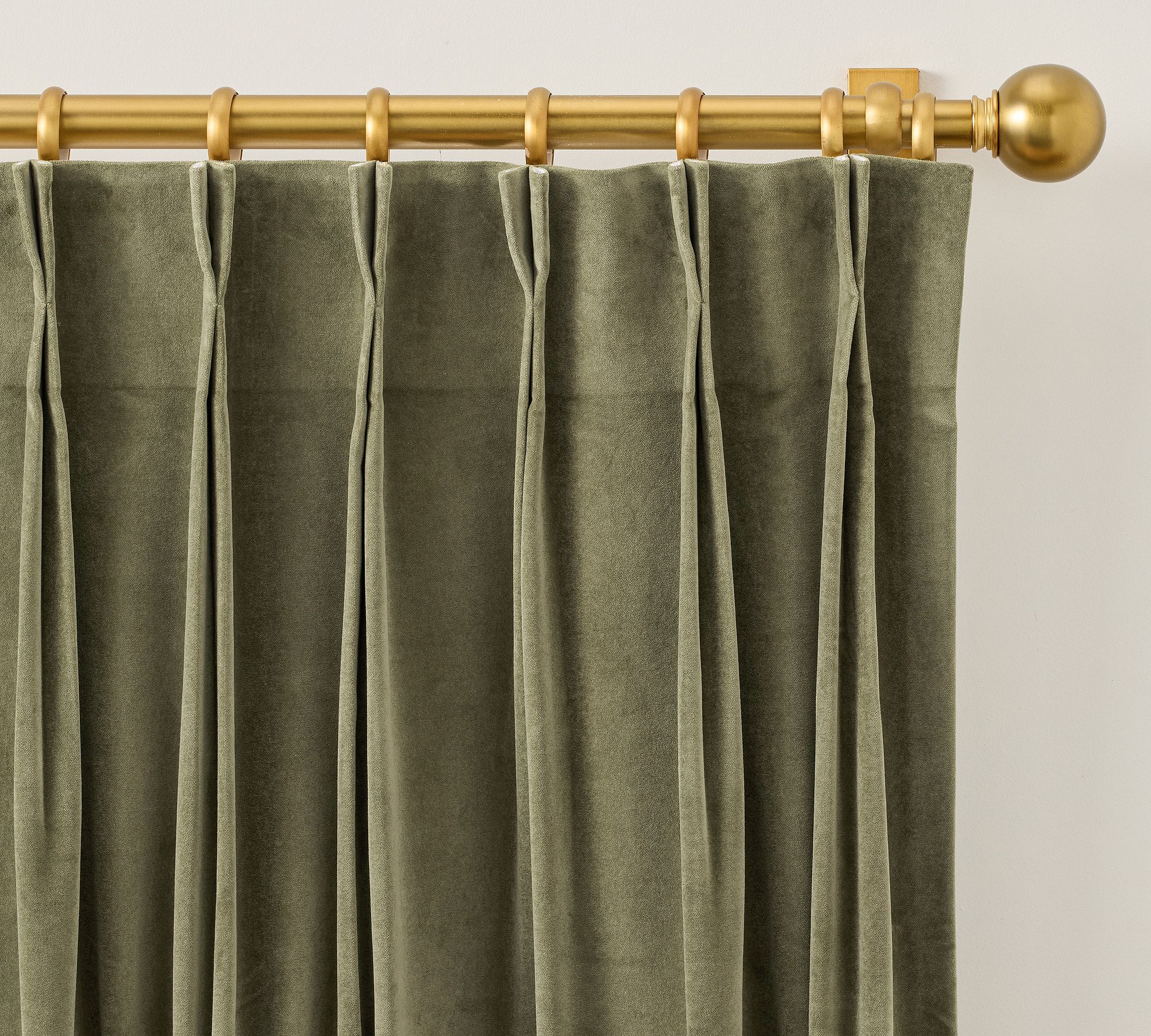 Velvet Twill Pinch Pleat Curtain