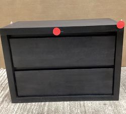 Open Box: Cayman Wide Nightstand (33") - Warm Black