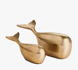 Open Box: Delta &amp; Dawn Whale Object, Set of 2 - Gold