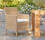 Huntington Wicker Roll-Arm Outdoor Dining Chair