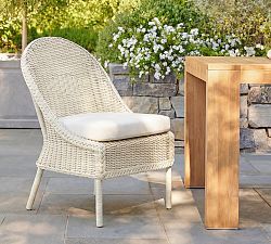 LoveShackFancy Wicker Outdoor Dining Side Chair