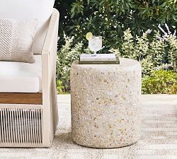 Adiana Terrazo Round Outdoor End Table (14.5")