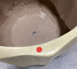 Open Box: Modern Rustic Fluted Outdoor Planter, X-Large (20"D x 20"H) - White