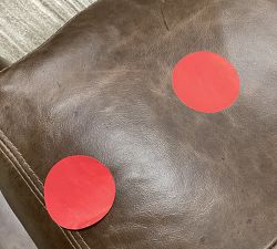 Open Box: Turner Roll Arm Leather Small Armchair (42") - Gravel Chocolate, Dark Walnut